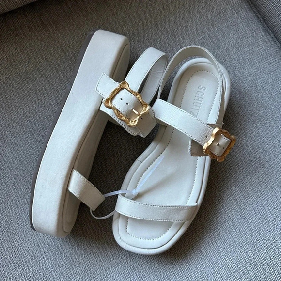 NWOT SCHUTZ Wavy Flatform Sandals - size 7.5 - Picture 5 of 8